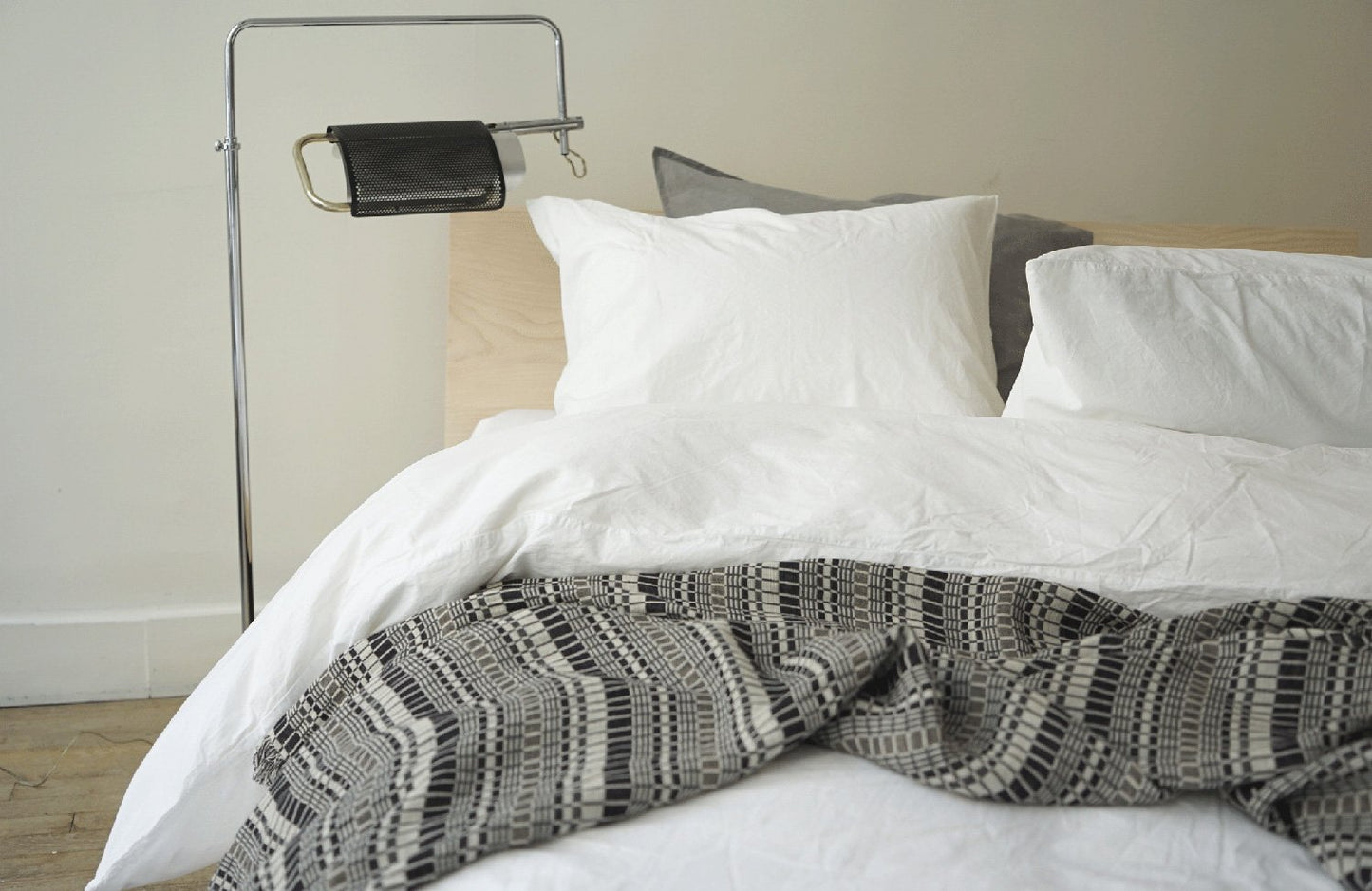ANTON 100% organic cotton ginger ivory khaki mineral steel white | AREA home bedding