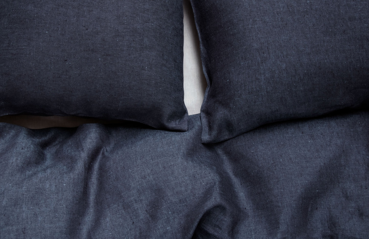 EMILE 100% linen moon mineral charcoal sheets | AREA home bedding