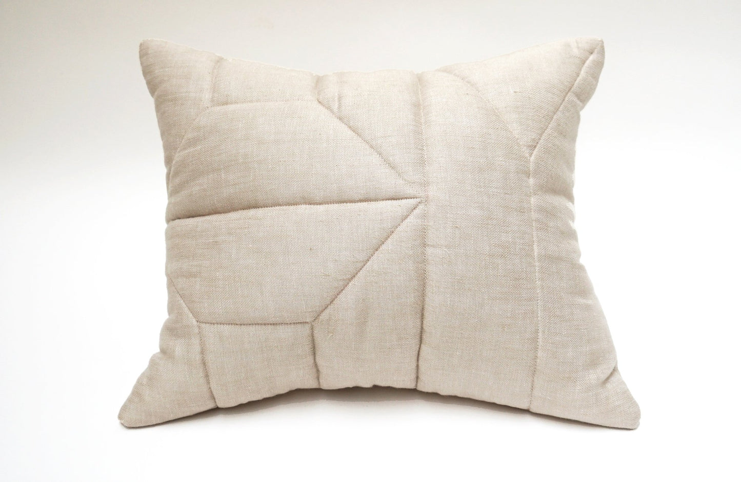 GEMMA 100% quilted linen decorative pillow | AREA home bedding