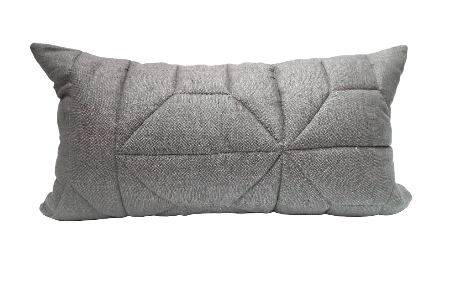 GEMMA 100% quilted linen decorative pillow | AREA home bedding