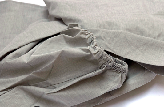 PARALLEL grey fitted sheet (EU)