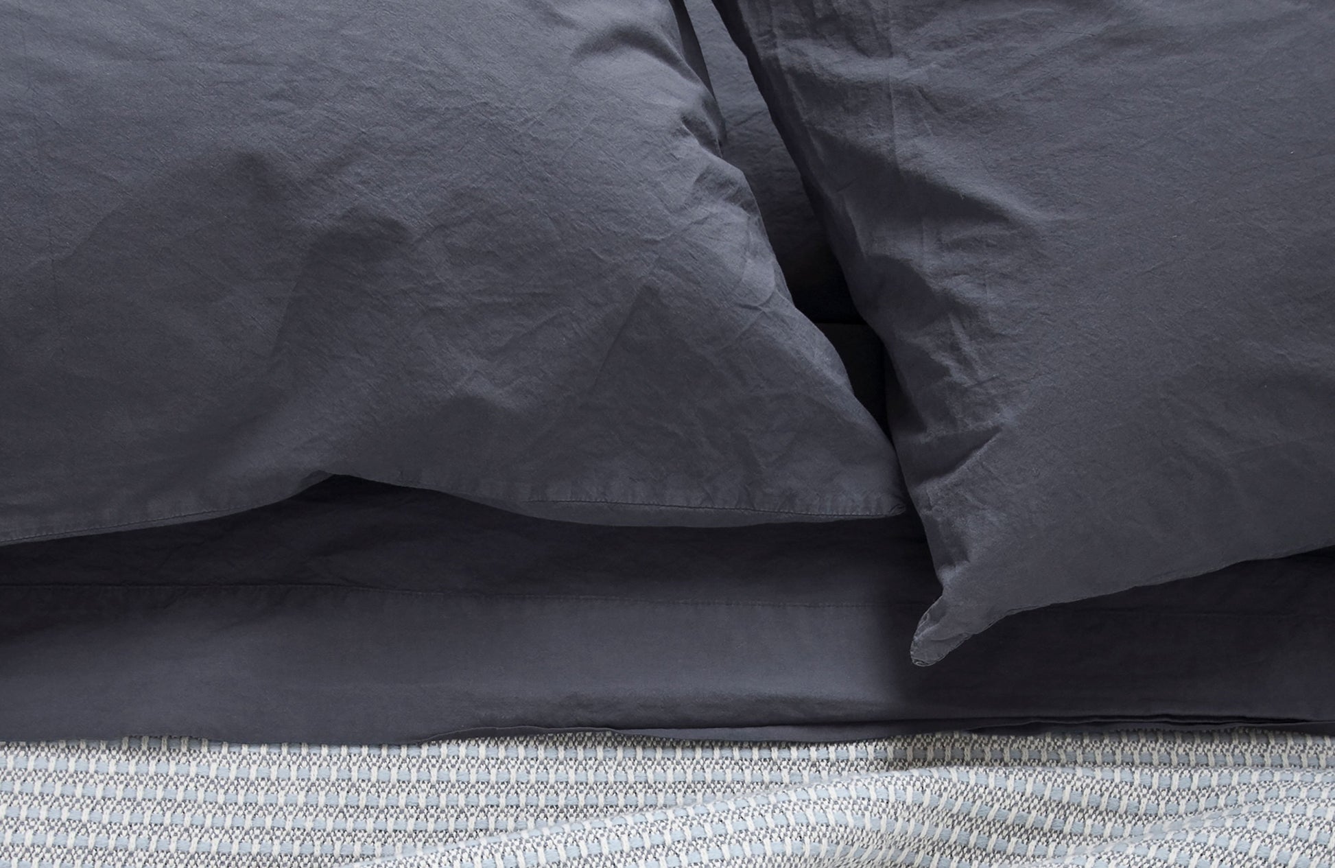 ANTON 100% organic cotton ginger ivory khaki mineral steel white | AREA home bedding