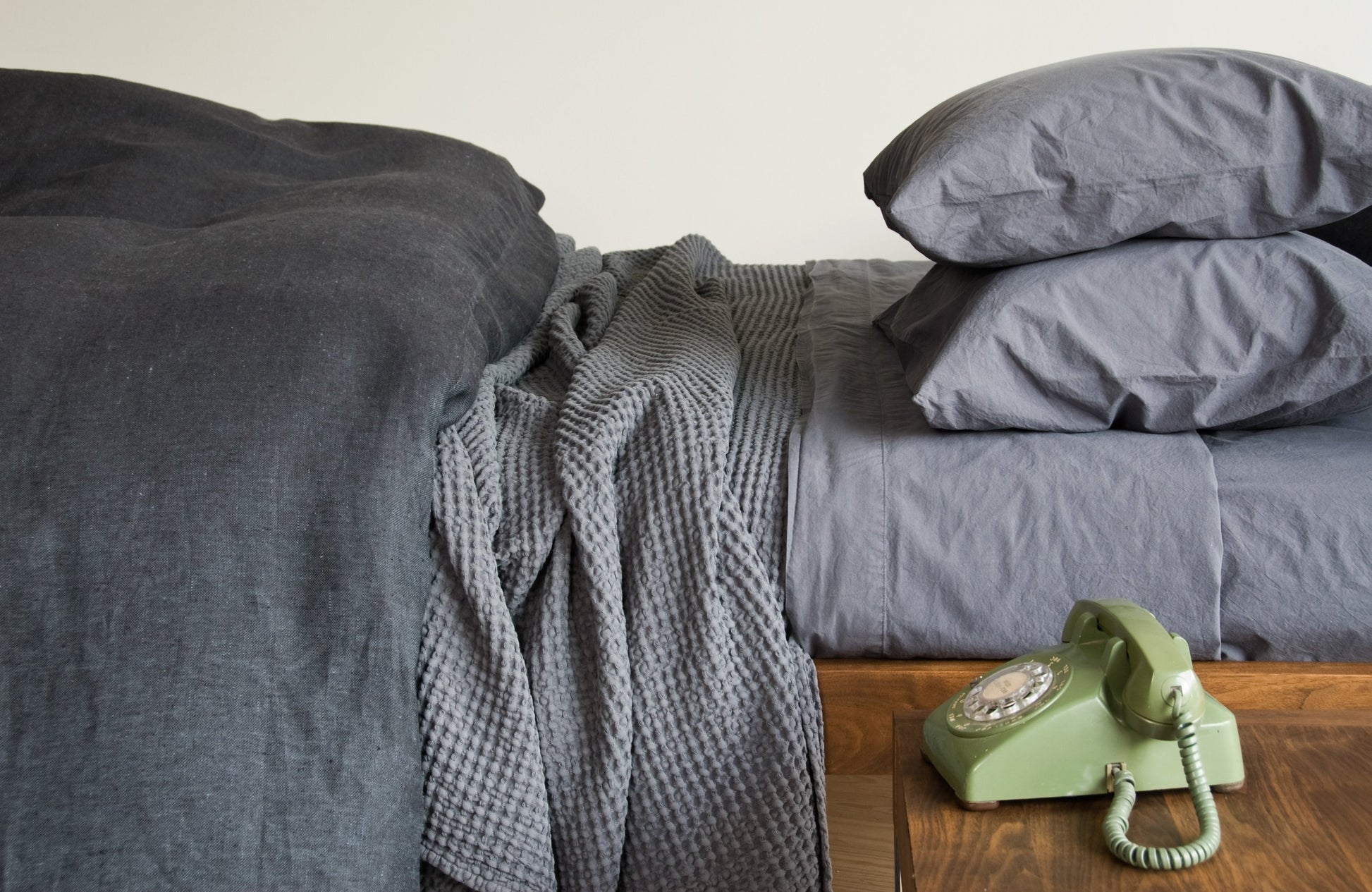 ANTON 100% organic cotton ginger ivory khaki mineral steel white | AREA home bedding