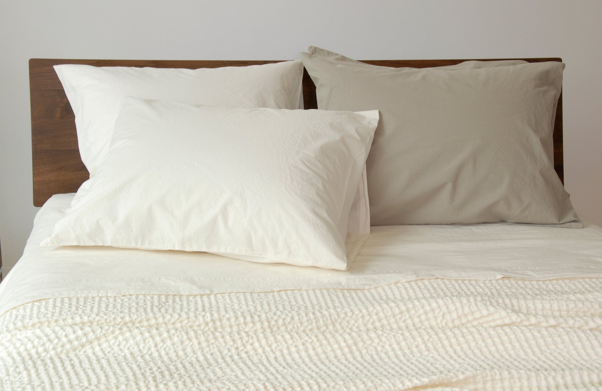 ANTON 100% organic cotton ginger ivory khaki mineral steel white | AREA home bedding