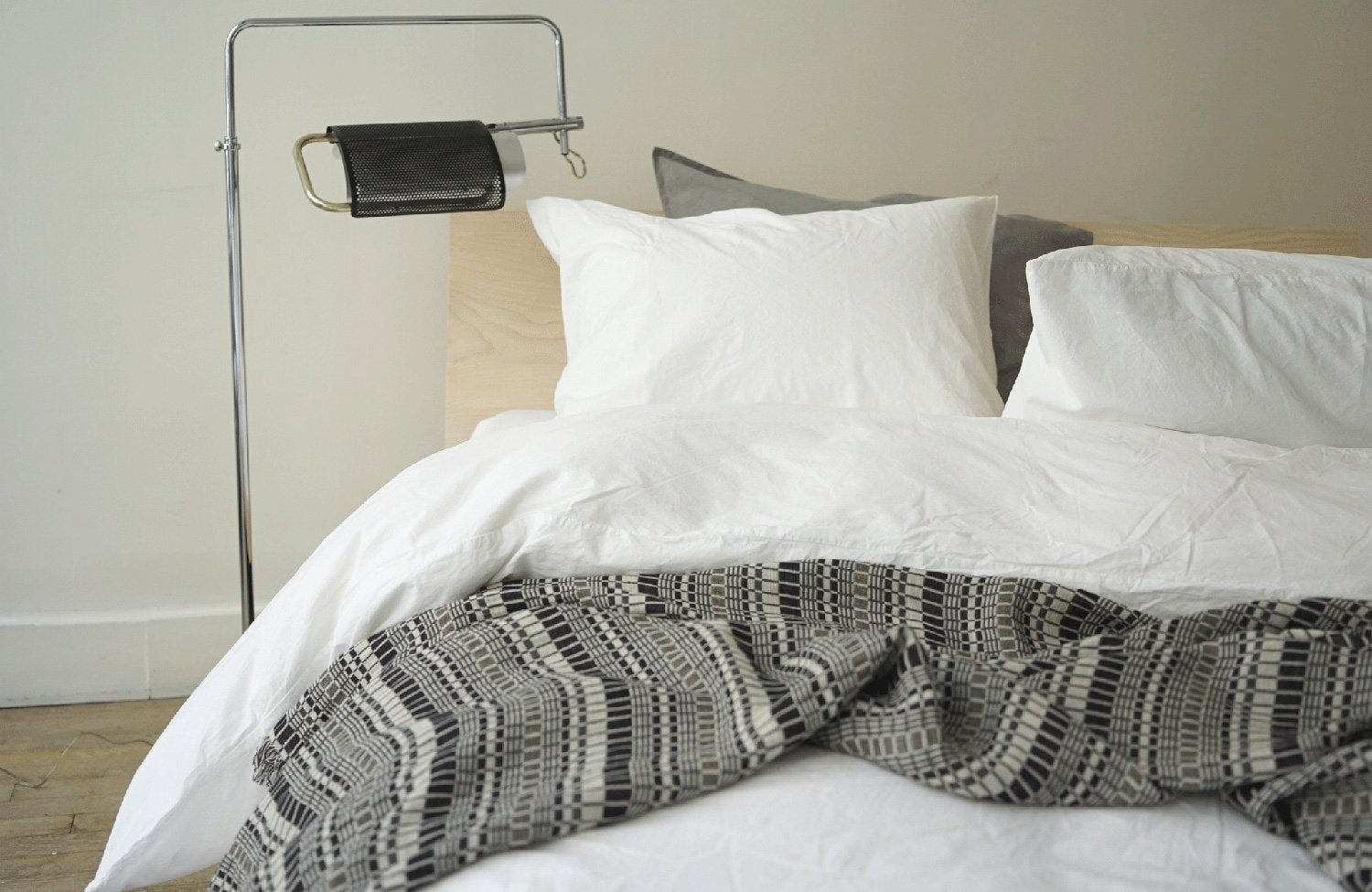 ANTON 100% organic cotton ginger ivory khaki mineral steel white | AREA home bedding