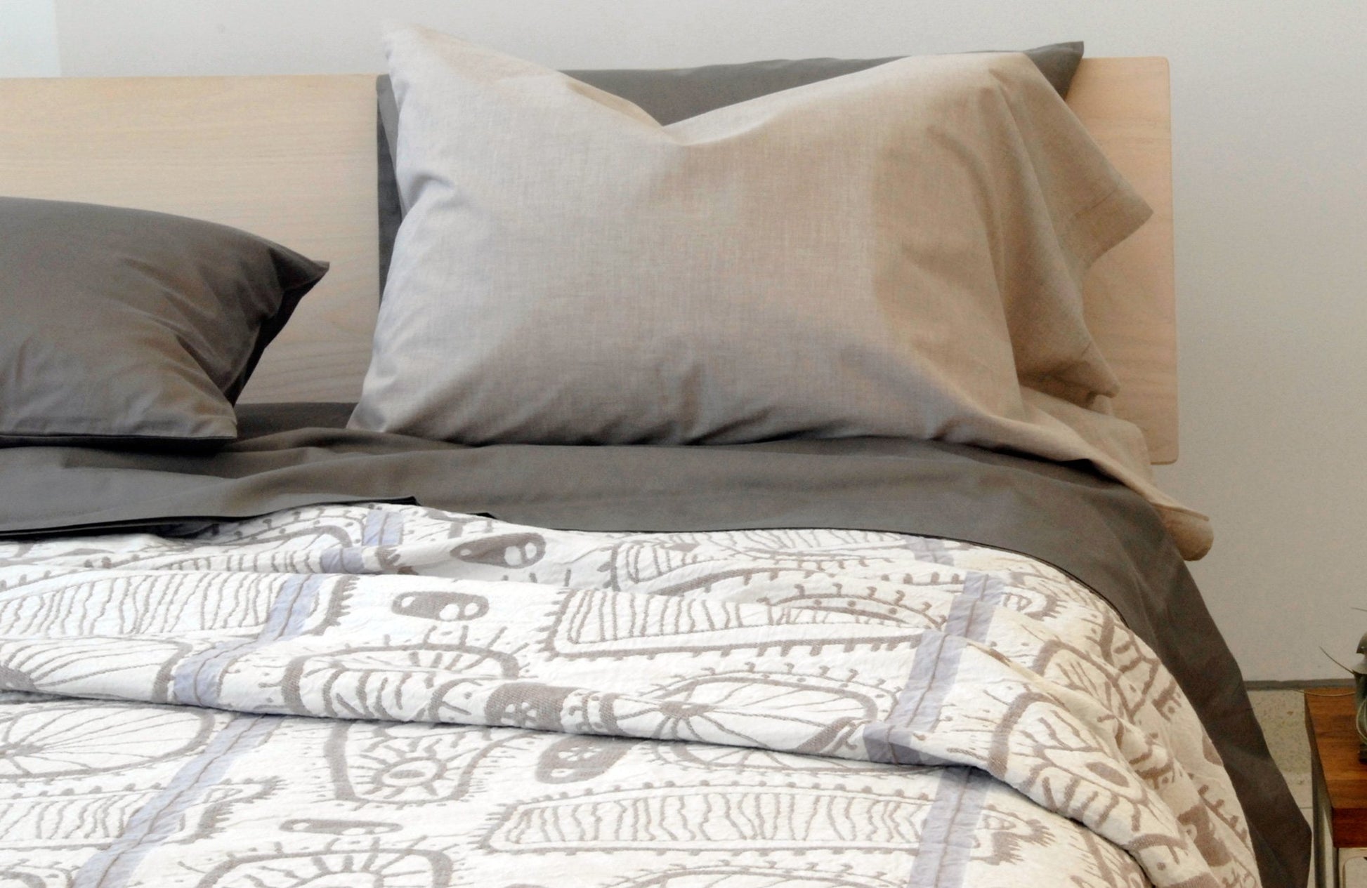 CELLMA 100% cotton euro pillow case grey sand | AREA home bedding