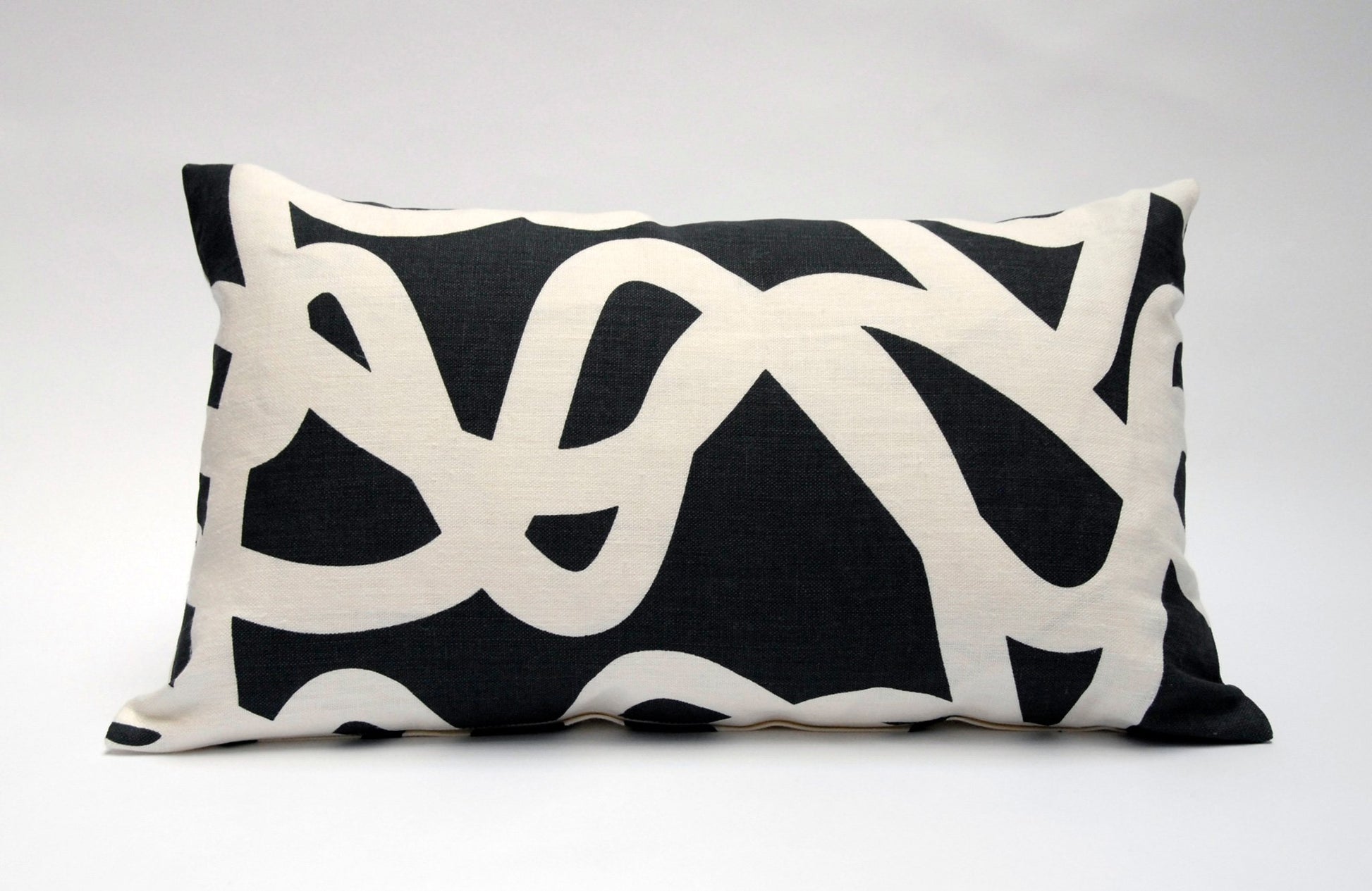 CURRENT 100% graphic printed linen decorative pillow | AREA home bedding