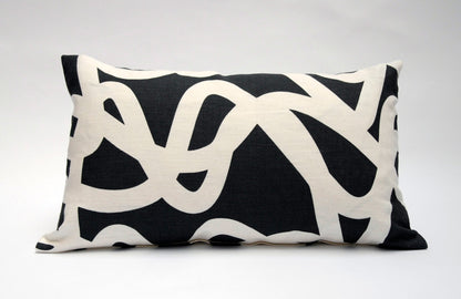CURRENT 100% graphic printed linen decorative pillow | AREA home bedding