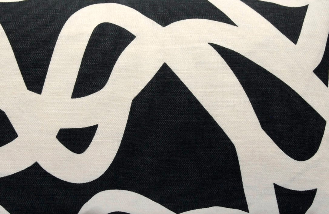 CURRENT 100% graphic printed linen decorative pillow | AREA home bedding