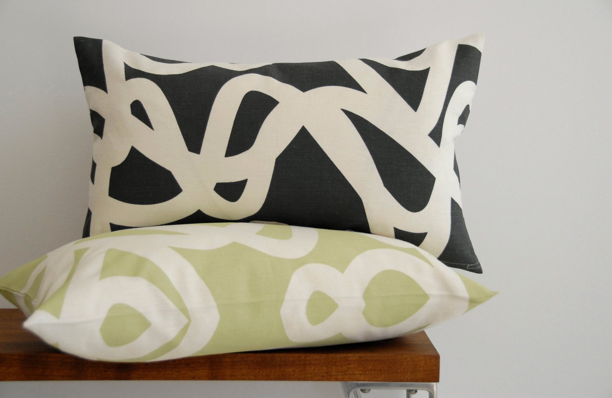 CURRENT 100% graphic printed linen decorative pillow | AREA home bedding
