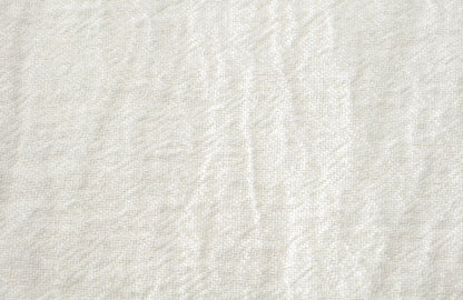 ELIAS heavy 100% linen blanket white - swatch - AREA home bedding