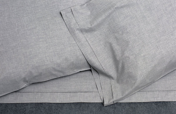 Light Grey 100% Cotton 3 Piece Duvet Cover Set 4 Piece Sheet Set Pre-washed  200 TC Percale 