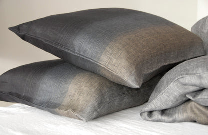 INES 100% linen grey sand white | AREA home bedding