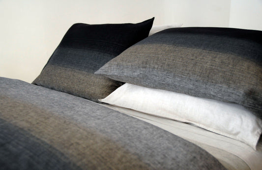 INES 100% linen grey sand white | AREA home bedding