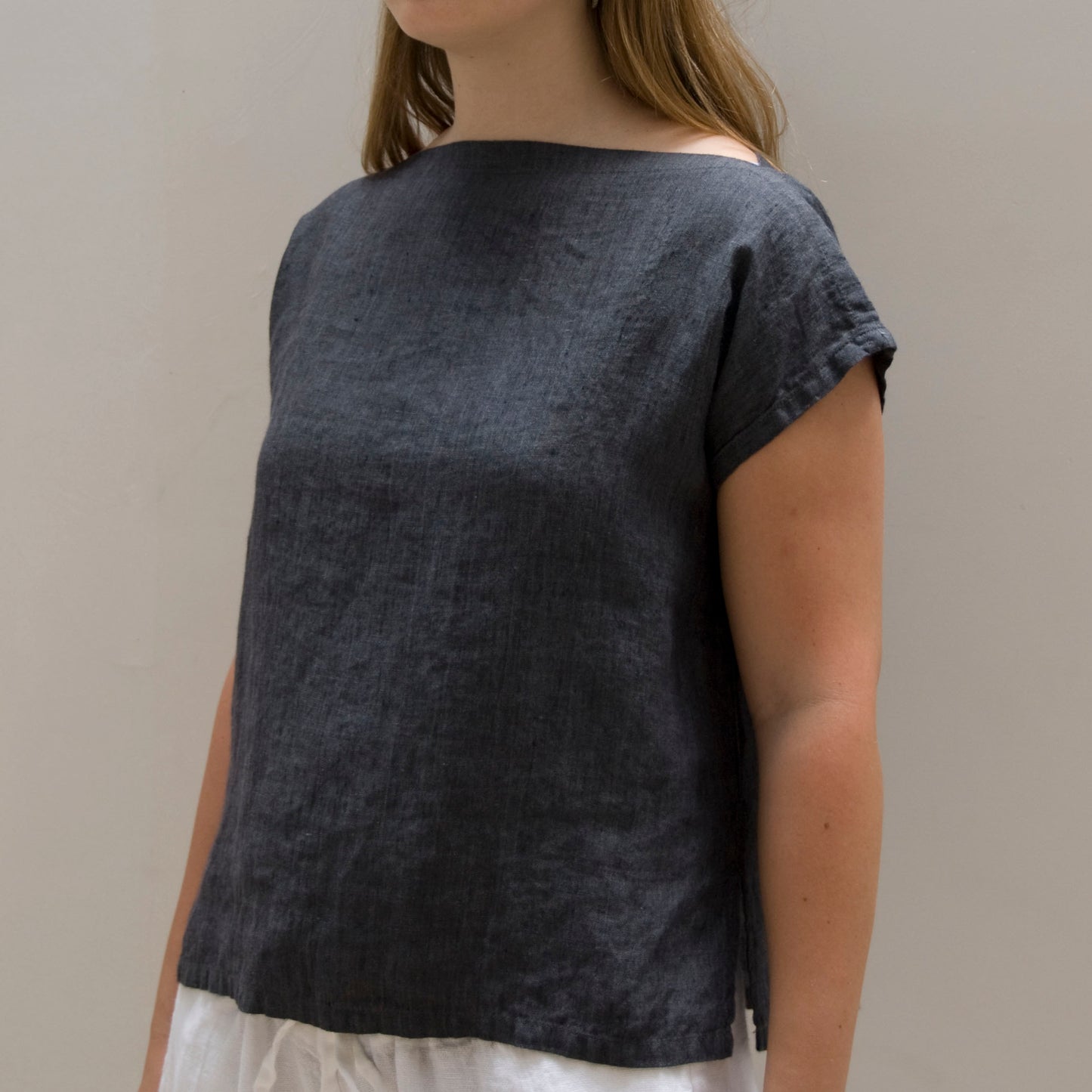 black linen top