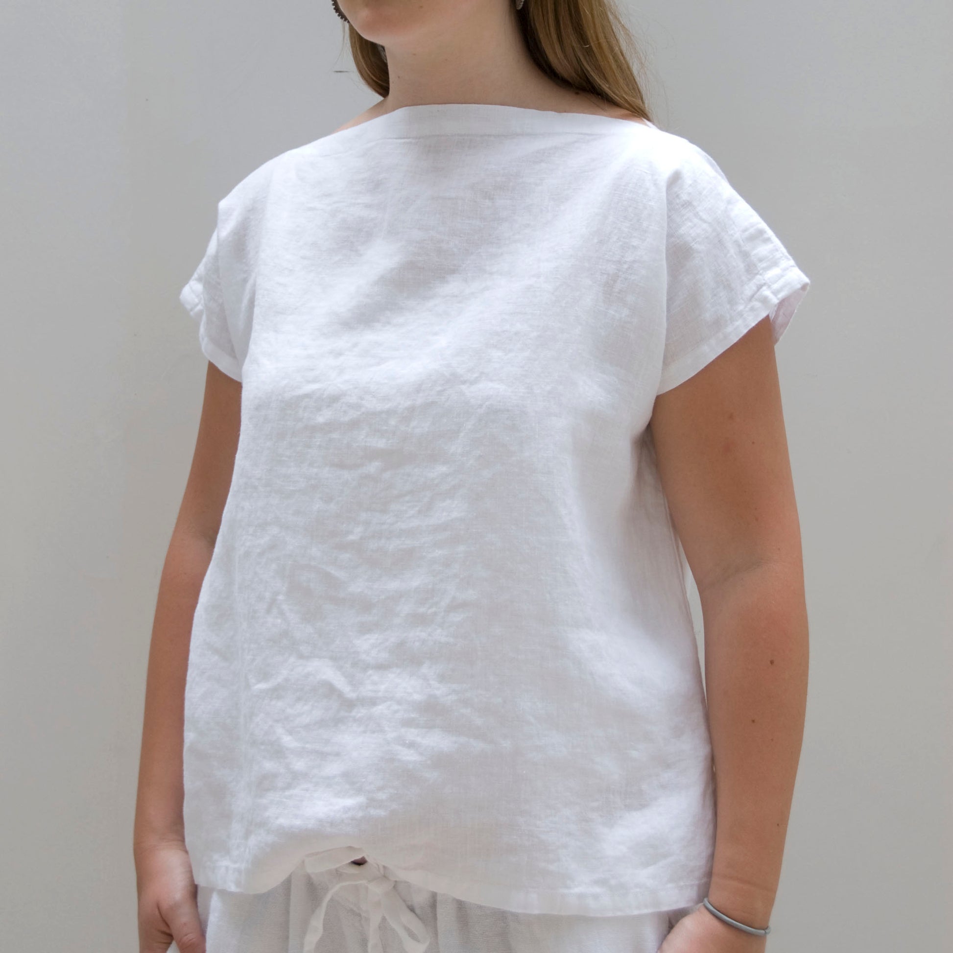 white linen top