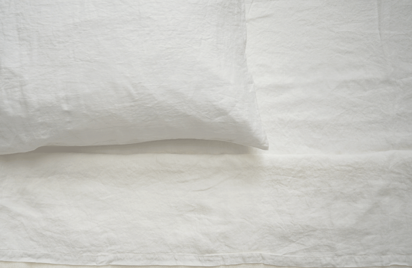 SIMONE 100% linen white natural | AREA home bedding
