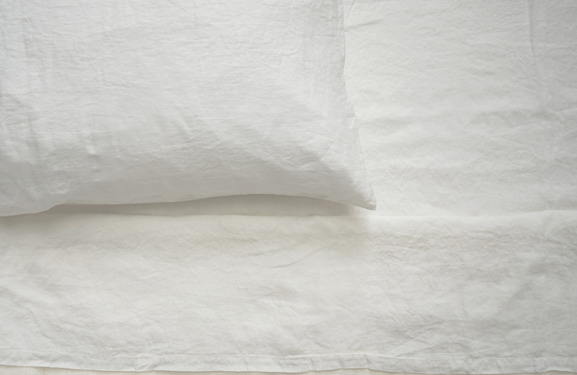 SIMONE 100% linen white natural | AREA home bedding
