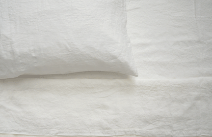 SIMONE 100% linen white natural | AREA home bedding