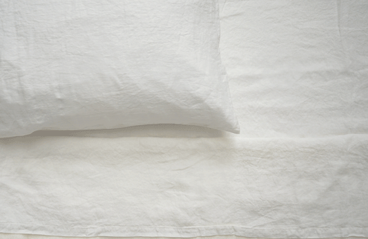 SIMONE 100% linen white natural | AREA home bedding