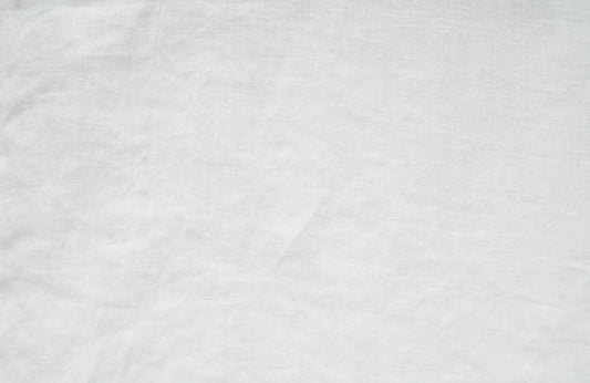 SIMONE 100% linen white natural swatch | AREA home bedding