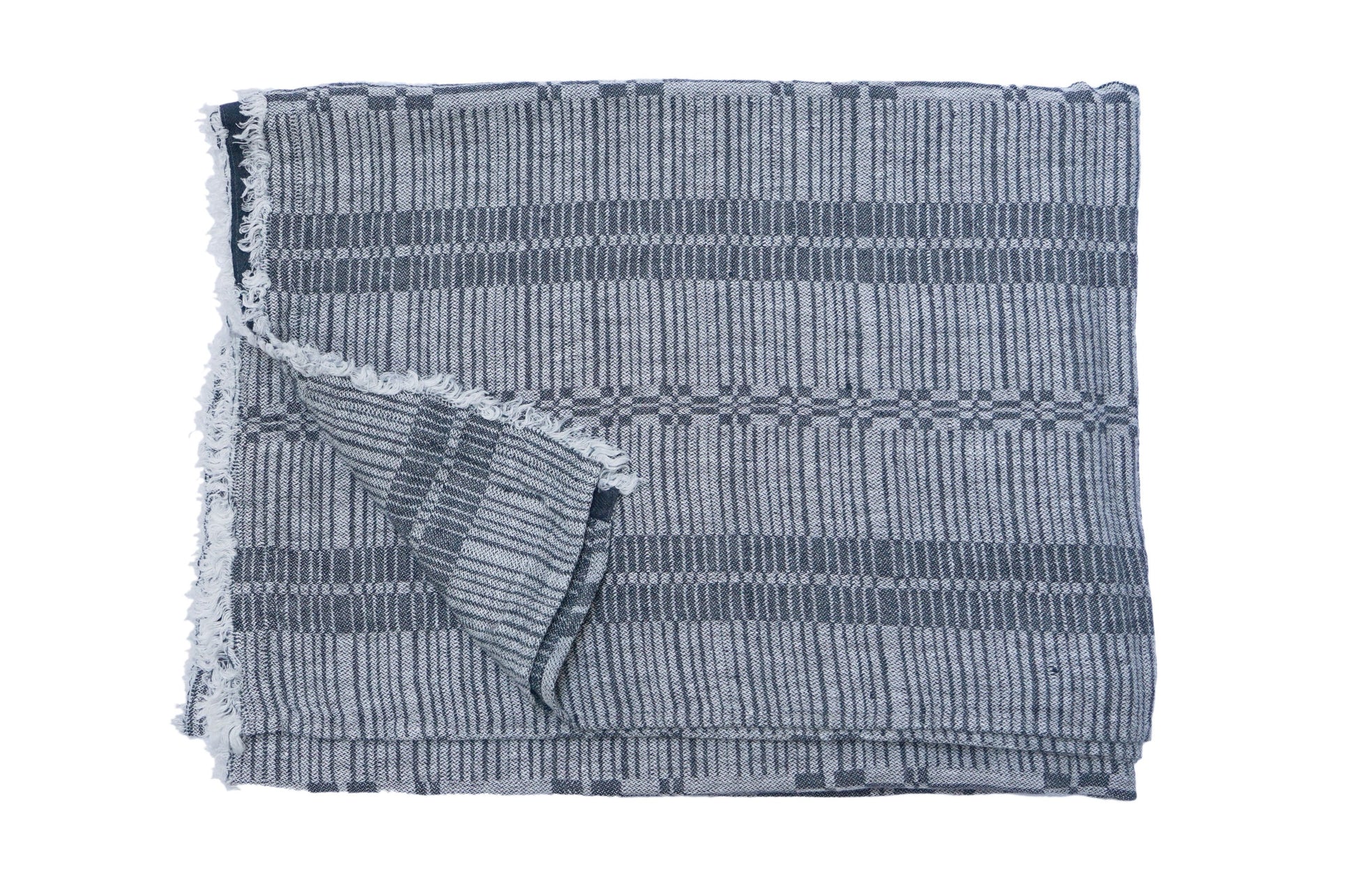 SWEA 100% washed linen jacquard throw throw | AREA home bedding