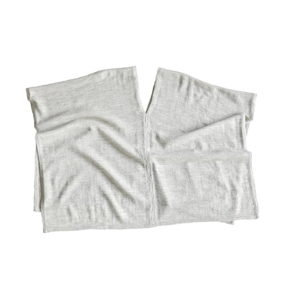 TESS poncho Clothing Small / Soft Grey - AREA home bedding