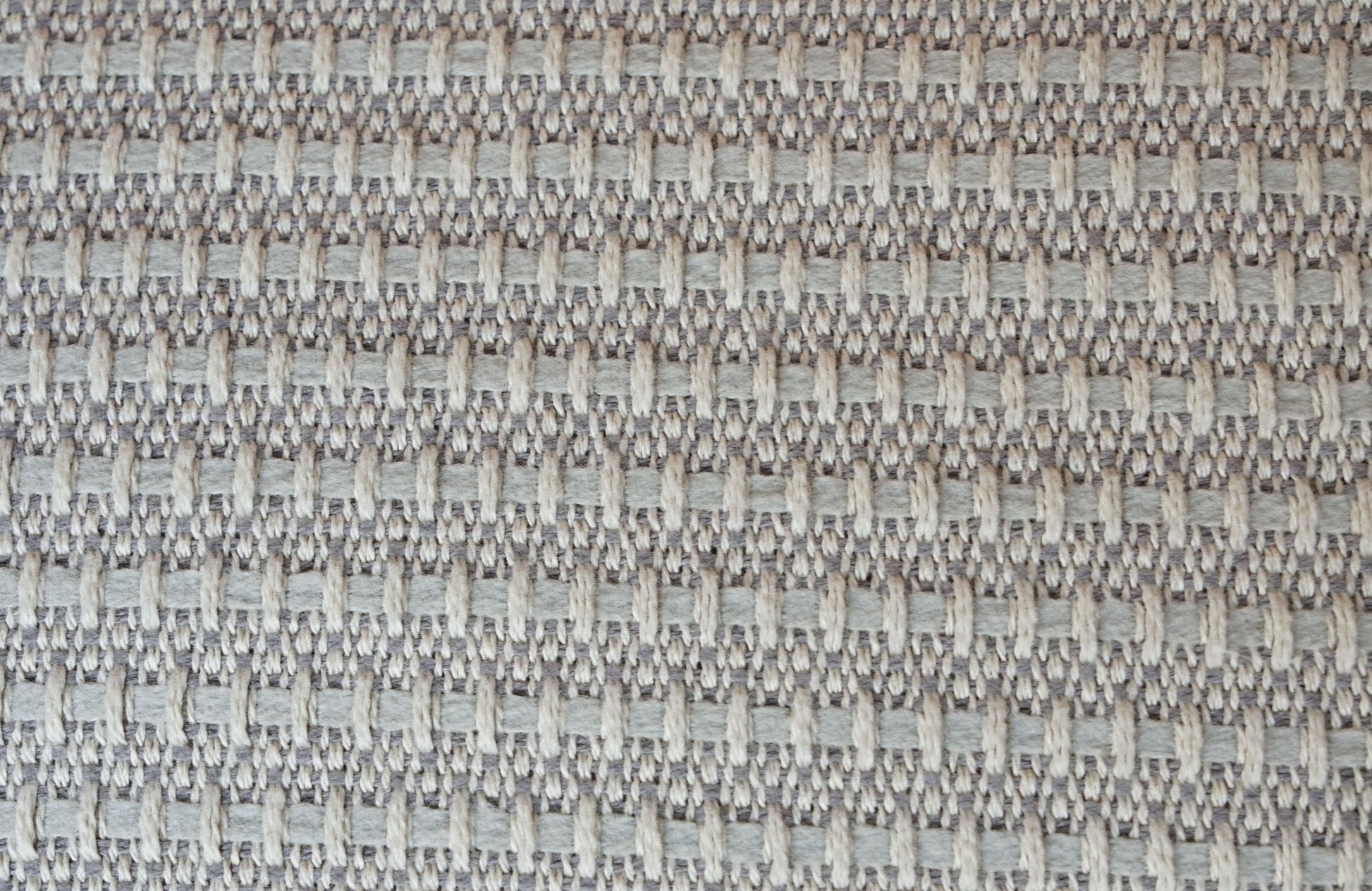 THEO 100% cotton woven multi blue blanket throw swatch | AREA home bedding
