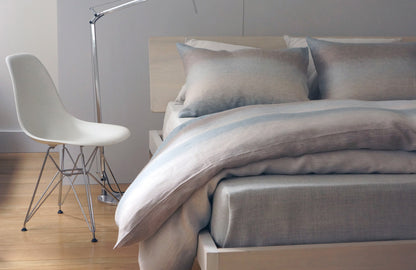 VIVIENNE 100% linen ombré swatch | AREA home bedding