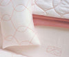 GLOBE pink baby quilt set